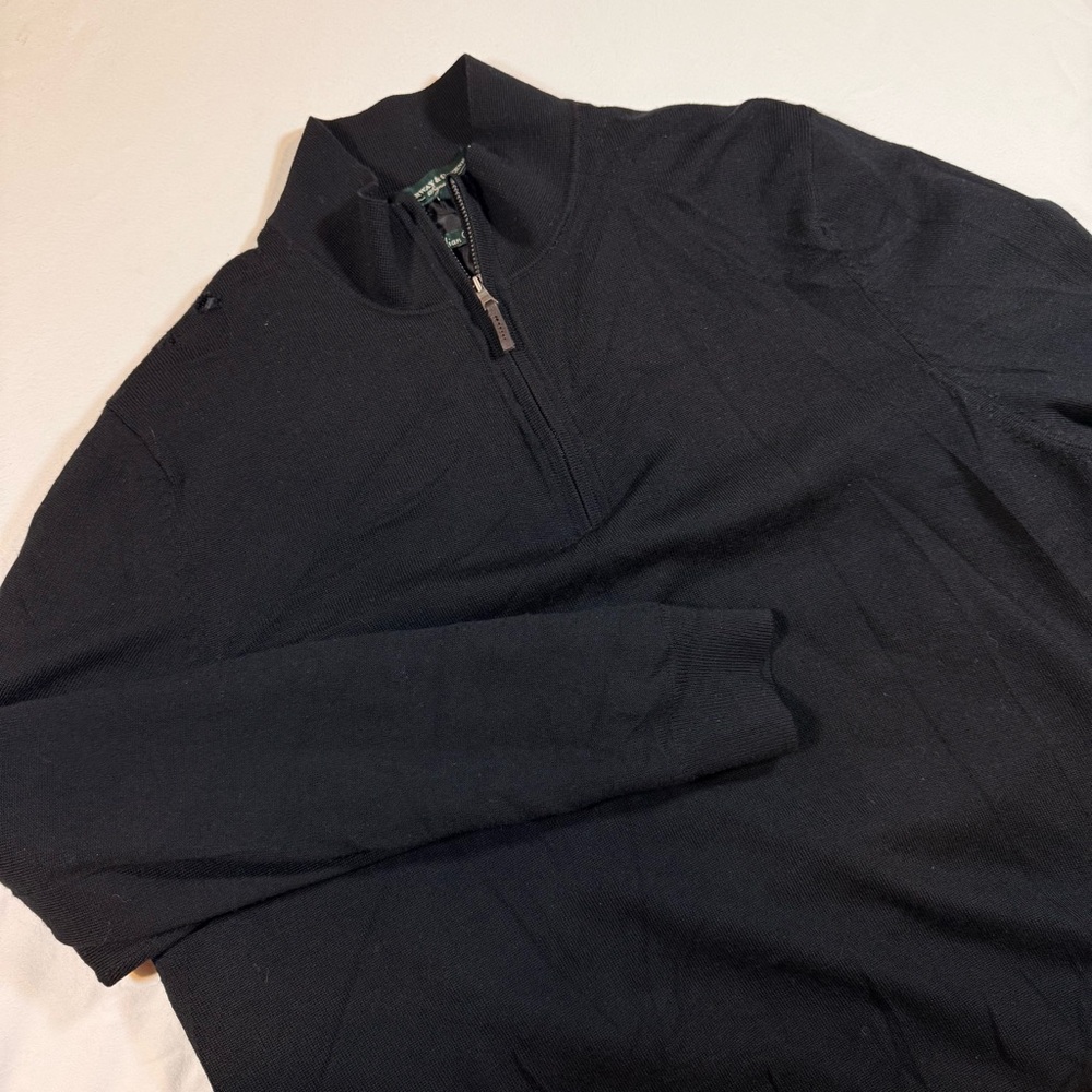 Fairways & Greene Merino Wool Quarter Zip L NBC Sports Flawed Luxury Warm Cozy